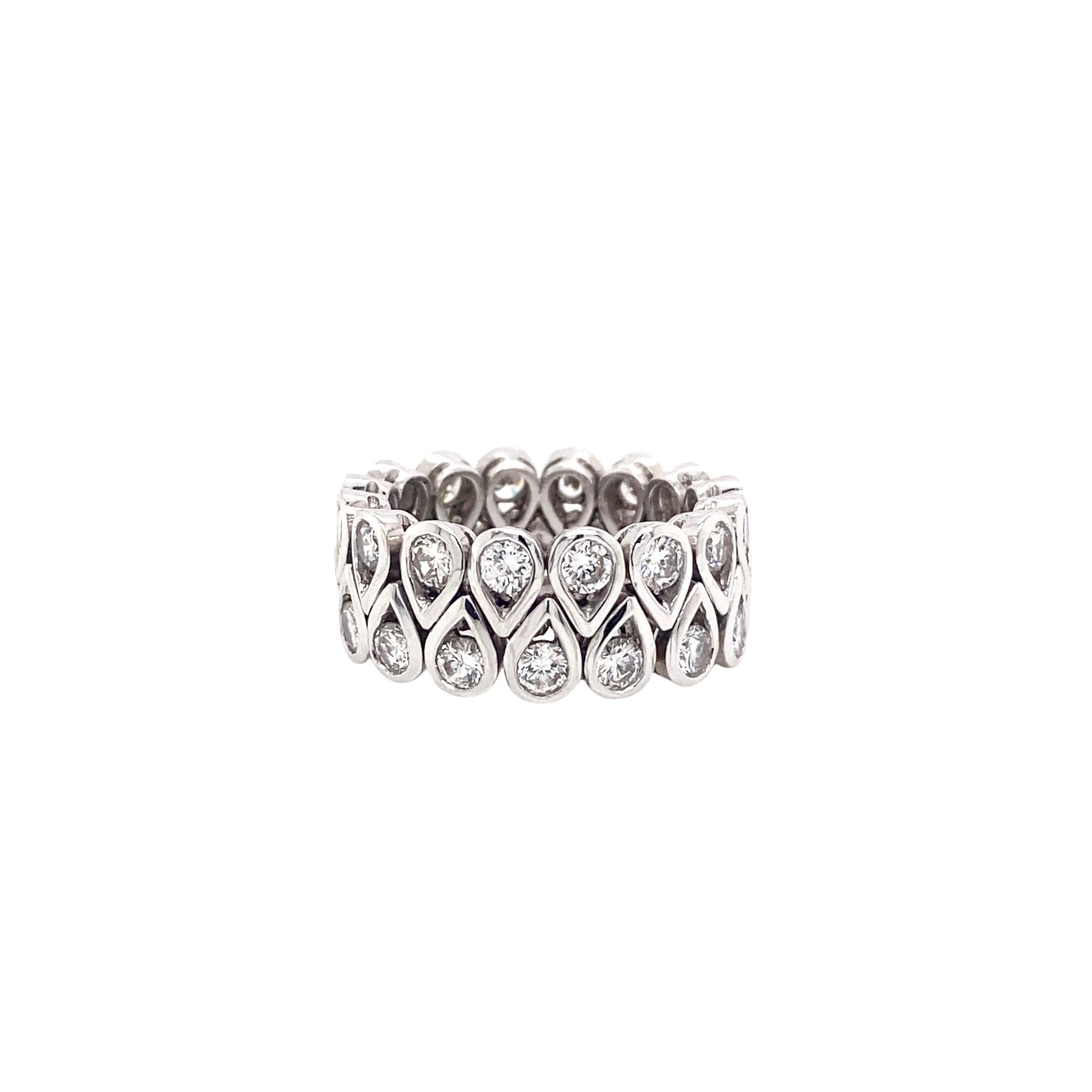 18K White Gold Diamond Flexible Eternity Band (2.50 ctw)