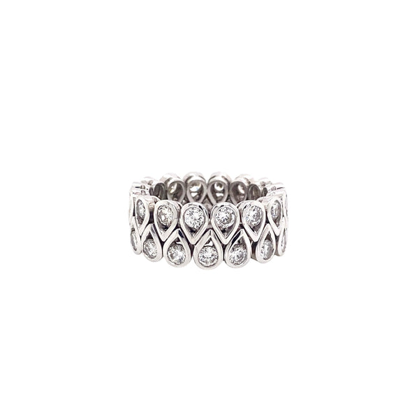 18K White Gold Diamond Flexible Eternity Band (2.50 ctw)