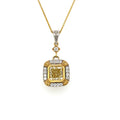 Platinum & 18K Gold Fancy Light Yellow Diamond Pendant