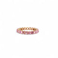 14K Rose Gold Rose-Cut Pink Sapphire Eternity Band