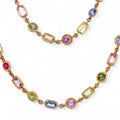 Platinum & 18K Gold Multi-Color Spinel & Sapphire Necklace