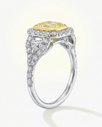 Radiant Cut Fancy Yellow Diamond Ring
